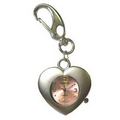 Pink Heart Shape Key Chain Quartz Watch